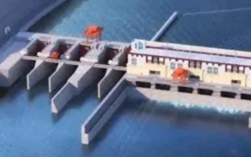 大渡河沙坪一级水电站厂坝